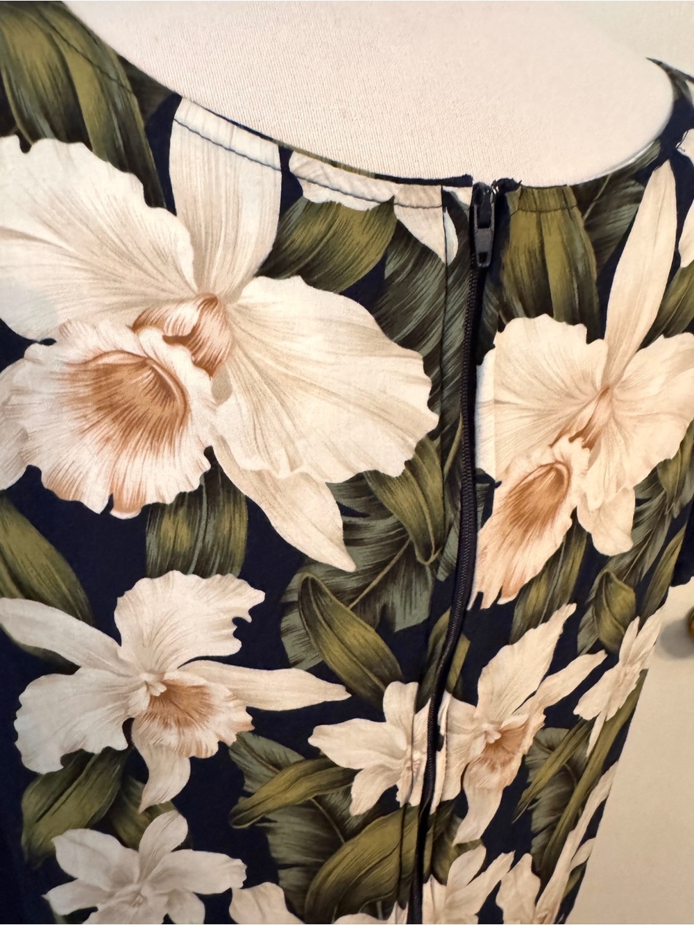 VINTAGE HAWAIIAN RESERVE COLLECTION maxi dress Navy XL - Picture 8 of 10